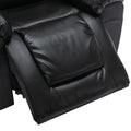 2 Seater Home Theater Recliner Manual Recliner Chair With A Storage Box And Two Cup Holders For Living Room,Bedroom, Black Old Sku:Pp302954Aab Black Foam Pu Leather