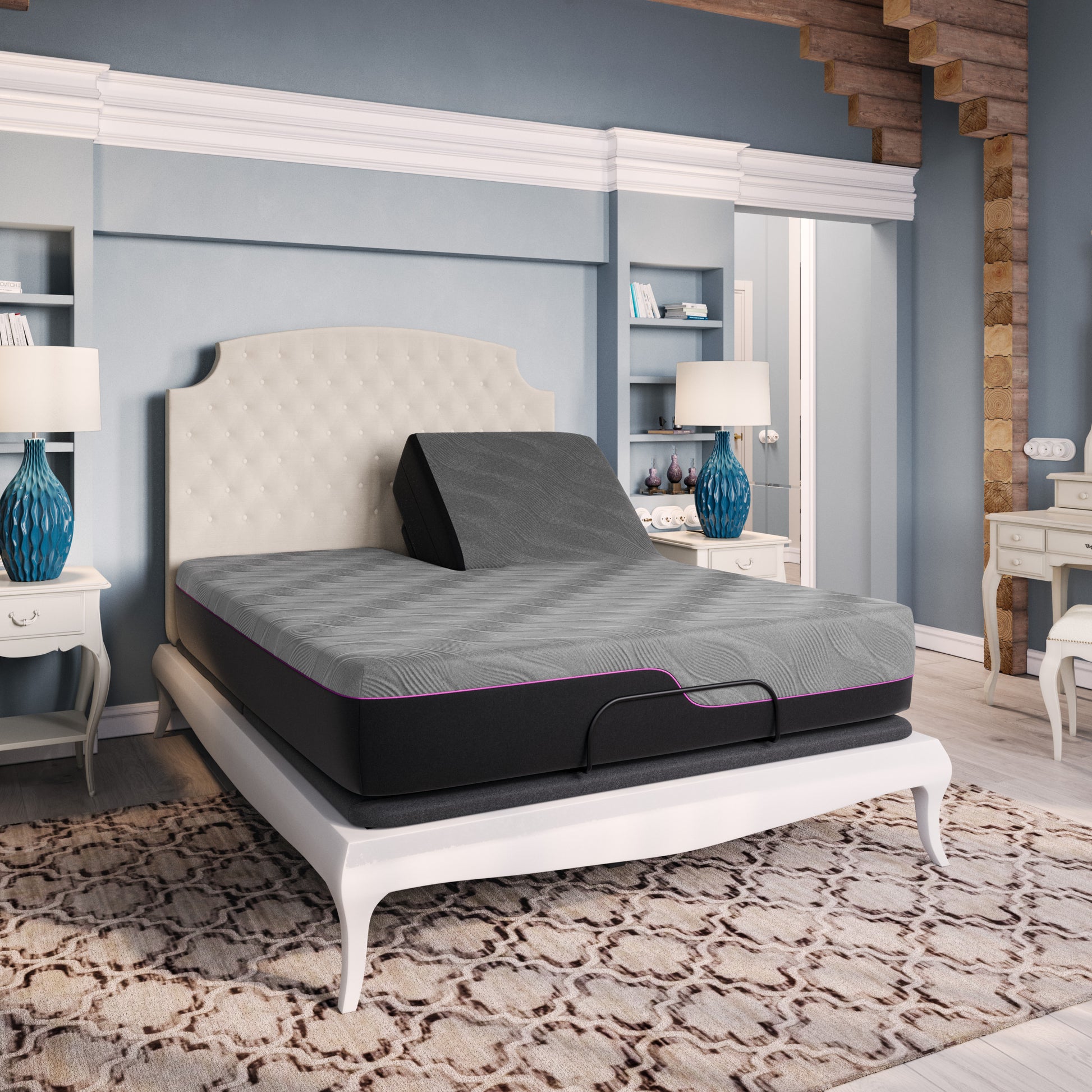 11 Inch Reflex Head Cooling Gelcare Memory Foam Adult Mattress, Queen Size Grey Bedroom Foam Queen