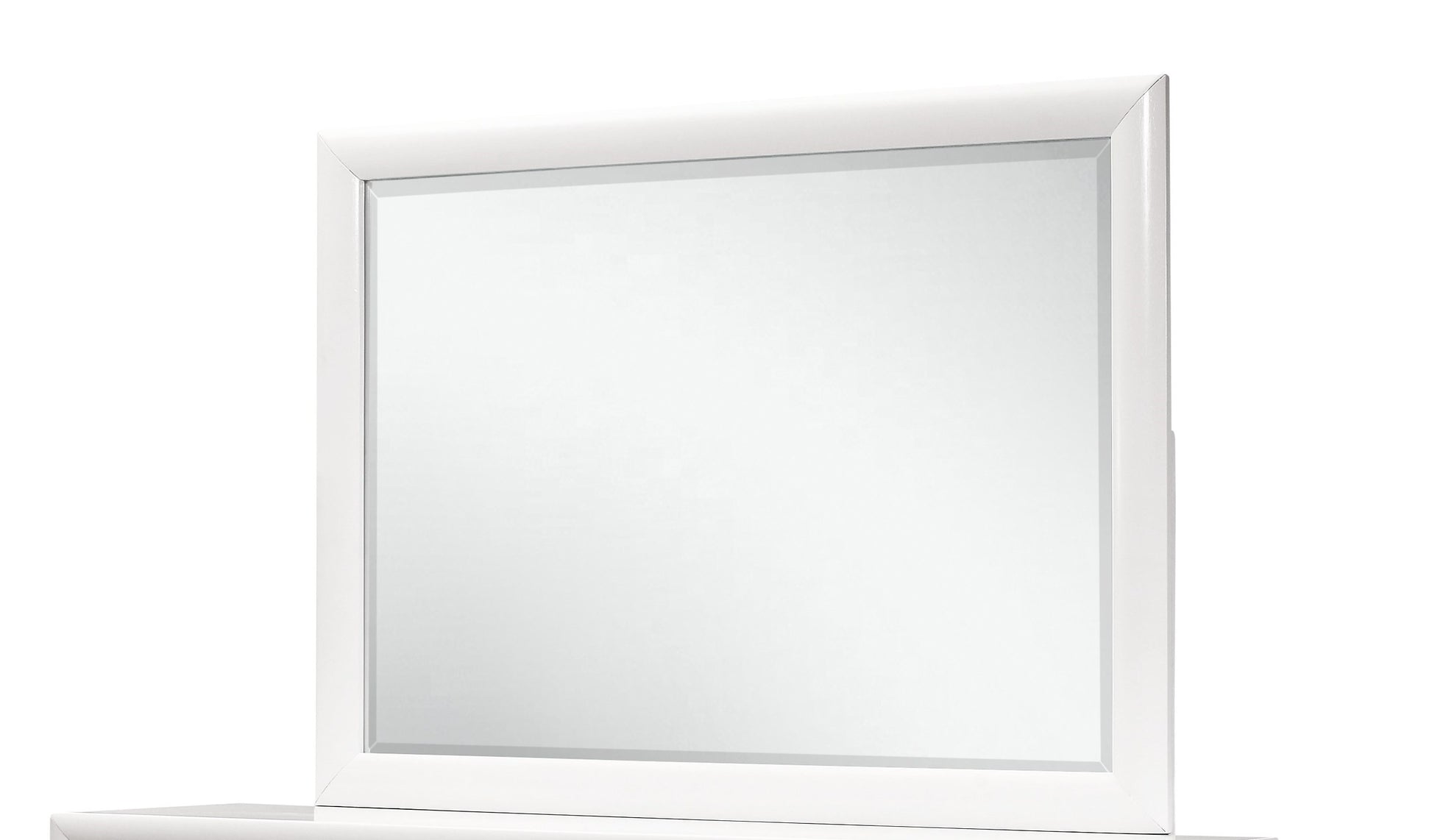 Civic White Mirror White Solid Wood Mdf