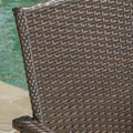 Elba Bistro Set 3Pcs Brown Multi Pe Rattan Iron Waterproof Fabric