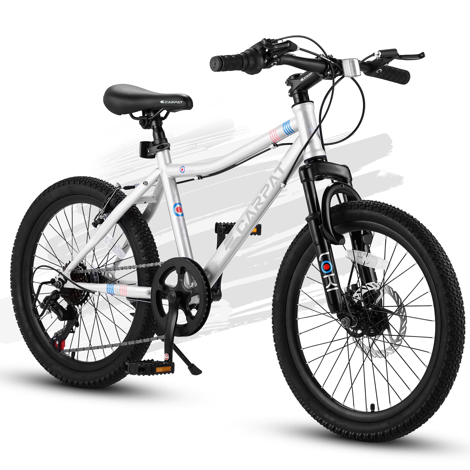carpat sport kinderfahrrad S20101 Ecarpat 20 Inch Kids Bike, Boys Girls Mountain Bike Ages 8 12, 7 Speed Teenager Children Kids' Bicycles, Front Suspension Disc Brake Rear V