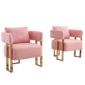 Ts Teddy Velvet Upholstered Metal Foot Sofas Pink Teddy 1 Seat