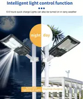 Solar Street Lights Outdoor, Parking Lot Lights With 109Pcs Led Beadsip65 Waterproof Solar Flood Lights, Dusk To Dawn Solar Lights For Garden, Street Side Road,Courtyard Villa,City Square Black White Modern,Sporty,Vintage Metal