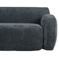 81.5'' Minimalist Curved Upholstered Sofa, 3 Seat Modular Casual Sofa For Living Room, Bedroom, And Apartments Gray Polyester 3 Seat