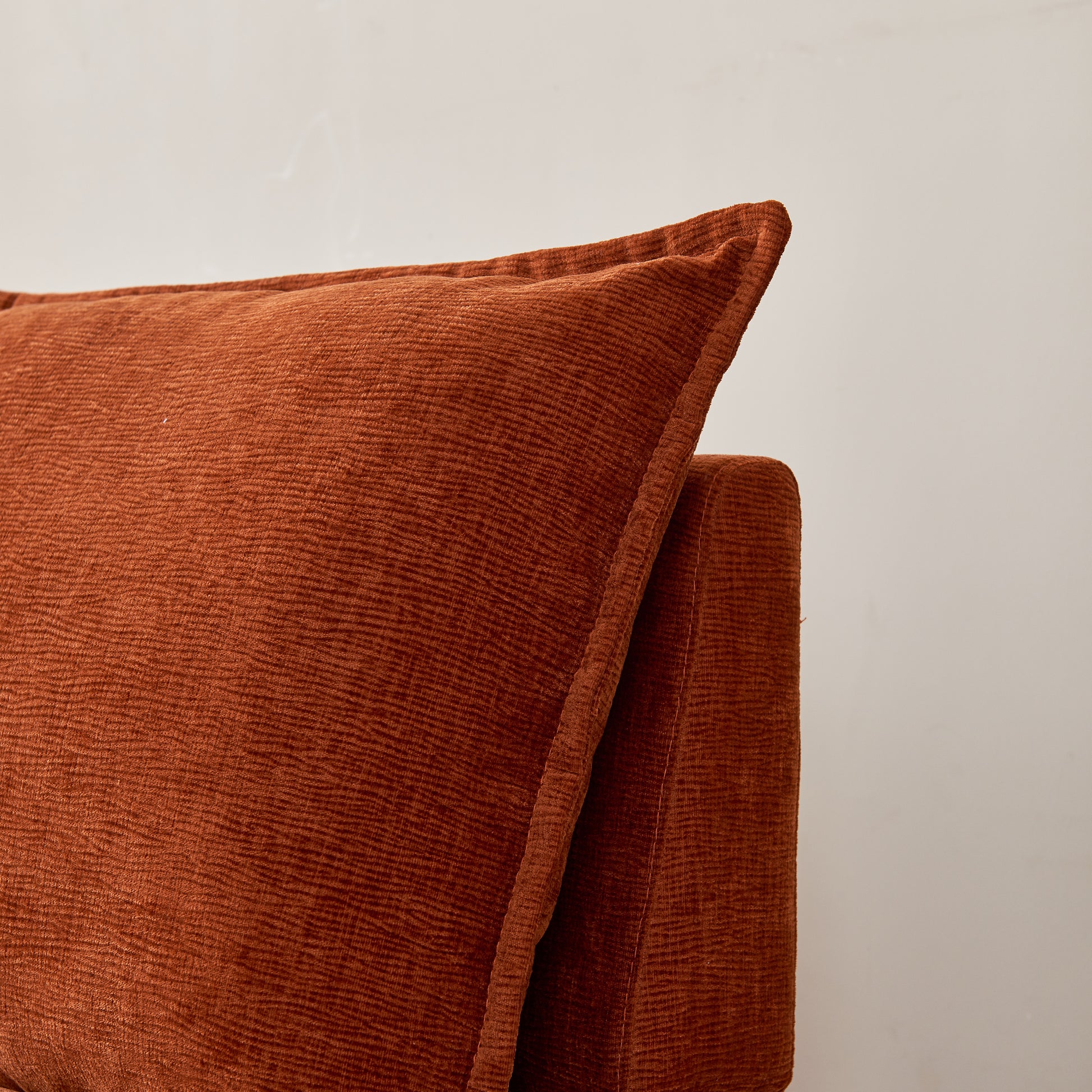 Modern Armless L Shaped Sectional Sofa Couch With Ottoman Modular Design, Durable Construction, Easy Care Upholstery For Living Room, Apartment, Office, Small Space Orange Wood Medium Soft Foam Chenille 4 Seat