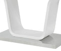 Kamaile Dining Table, White High Gloss Finish Dn02133 White Mdf Metal