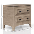 2 Drawer Nightstand With Sand Finish Sand Solid Wood Mdf