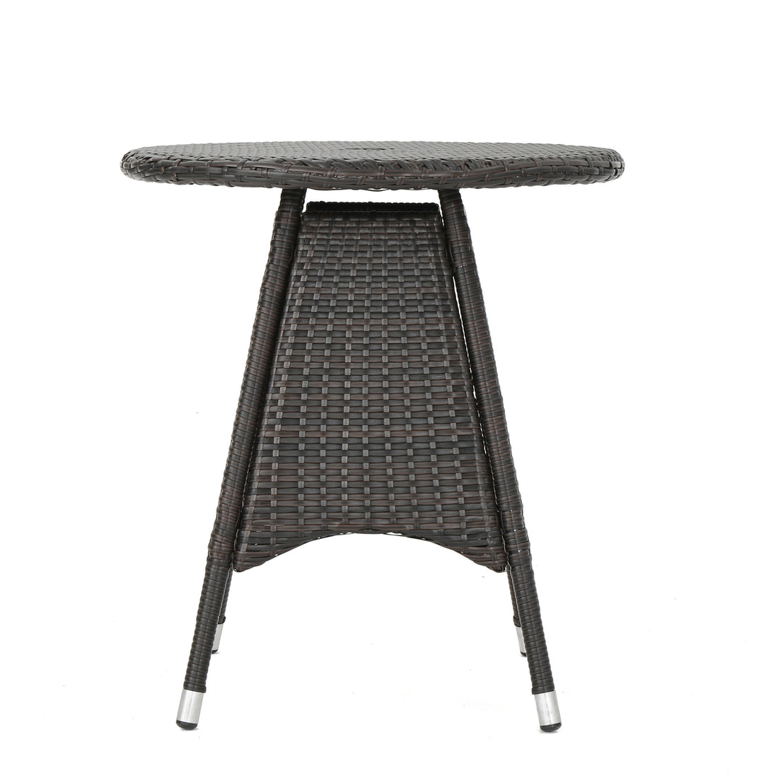 Corsica Rd Bistro Table Brown Multi Pe Rattan Iron