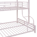 Metal House Bunk Bed, Twin Over Full, Pink Full Pink Metal