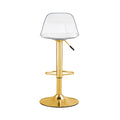 Modern Minimalist Bar Chairs And Bar Stools. Can Rotate 360 And Adjust Lifting. Pet Backrest And Pu Seats. Set Of 2. Suitable For Bars, Restaurants, And Front Desk Cashiers. Gold Set Of 2 Pu