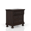 Dark Cherry Nightstand Two Drawer Cherry Solid Wood Mdf