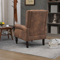 Coolmore Wood Frame Armchair, Modern Accent Chair Lounge Chair With Sturdy Wood Legs For Living Room Bedroom Coffee Pu Coffee Foam Microsuede