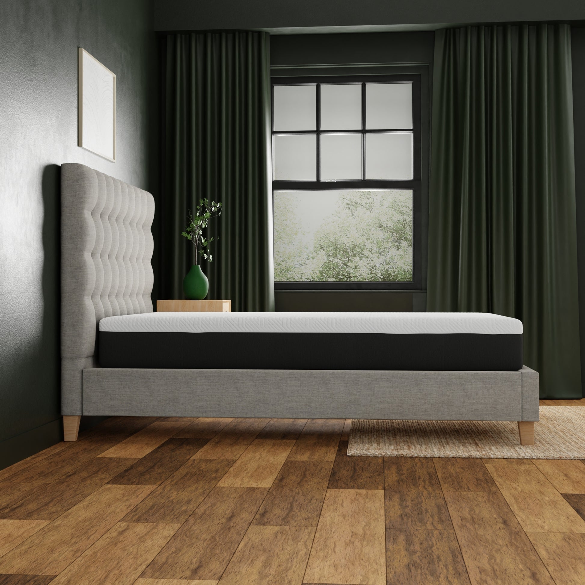 10" Essentials Gel Infused Memory Foam Mattress Full White Foam Full