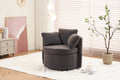 029 Teddy Fabric Swivel And Storage Chair With Back Cushion For Living Room,Dark Gray Dark Gray Primary Living Space Modern Foam Teddy