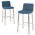 Barstool Blue Fabric