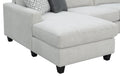 Ranger Gray Chaise Sectional Gray Foam Engineered Wood 4 Seat