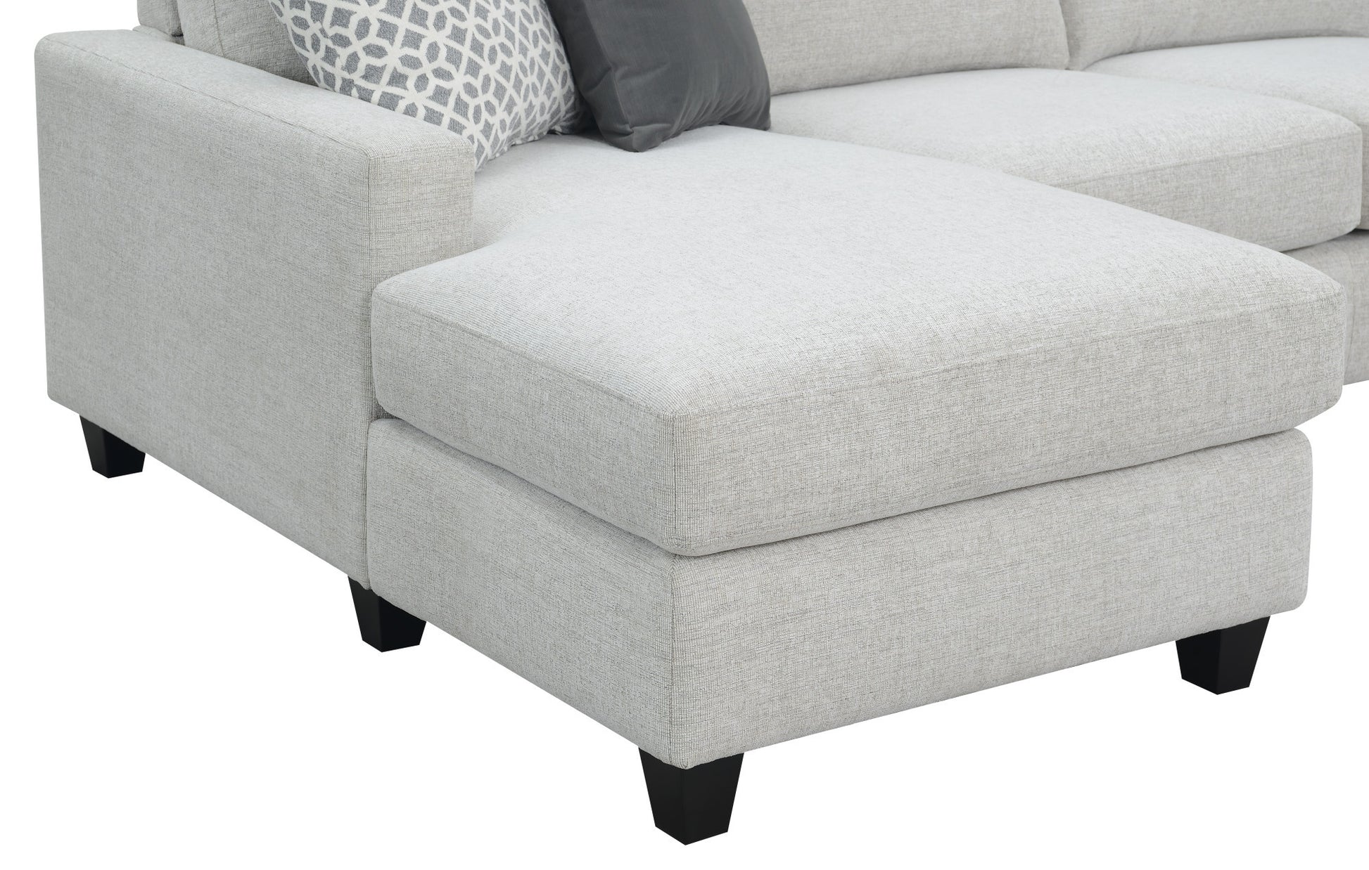 Ranger Gray Chaise Sectional Gray Foam Engineered Wood 4 Seat