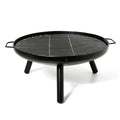 23 Inch Outdoor Fire Pit, Durable Wood Burning Fireplace Bowl With Grill Rack For Patio Garden, Backyard, Porchcamping, Bbq, Picnic Bonfire Black Garden & Outdoor Steel