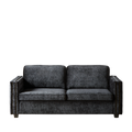 Convertible Sleeper Sofa With Memory Foam Mattress, 3 Seater Full Size Bed Couch For Living Rooms, Designed With Chenille Fabric Black Chenille 3 Seat