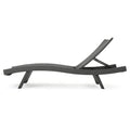 Salem Pe Wicker Chaise Lounge Grey Pe Rattan Iron