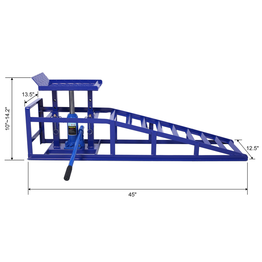 Auto Car Truck Service Ramps Lifts, Garage Car Lift Hydraulic Ramps Black 5 Ton,Automotive Hydraulic Lift Repair Frame Lift 2 Pack Blue Blue Steel