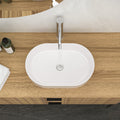 19.31X12.19 Inch White Ceramic Oval Vessel Bathroom Sink White Ceramic