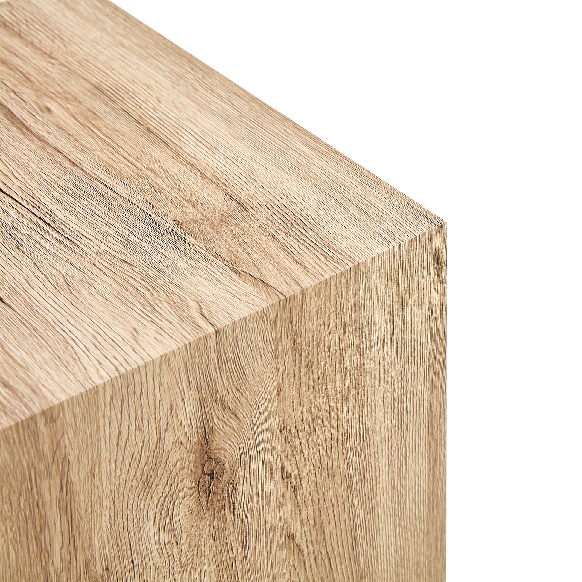 Elevate Your Living Space With This Modern Mdf Coffee Table That Showcases Smooth, Light Wood Color Texture Patterns. It Is Characterized By Stylish Design. Wood Mdf