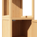 Large Capacity Multifunctional Bamboo Storage Cabinet Furniture For Bathroom And Living Room Natural Bamboo