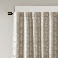 Jacquard Lined Total Blackout Rod Pocket Back Tab Curtain Panel Only 1 Pc Panel Multicolor Polyester