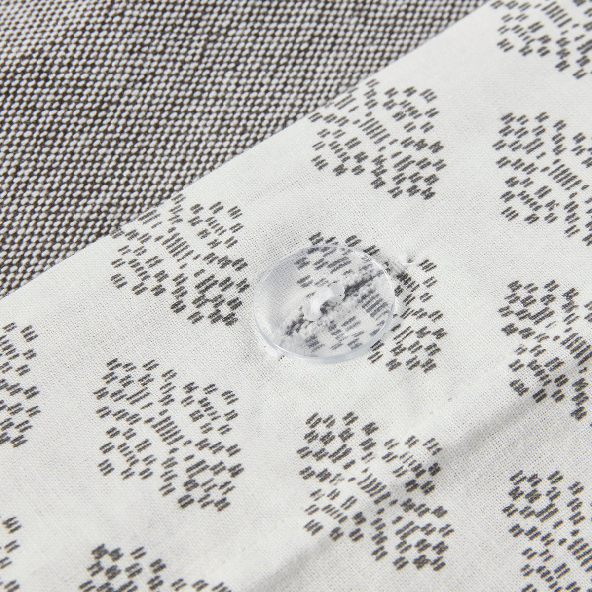 3 Piece Cotton Jacquard Duvet Cover Set King Gray Cotton