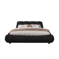 King Size Luxury Upholstered Platform Bed With Oversized Padded Backrest And Solid Wood Frame,Suitable For Multiple Heights Of Mattresses,Black Old Sku:W1885S00017 Box Spring Not Required King Black Wood Pine Solid Wood