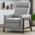 Set Of Two Wood Framed Upholstered Recliner Chair Adjustable Home Theater Seating With Thick Seat Cushion And Backrest Modern Living Room Recliners,Gray Gray Linen