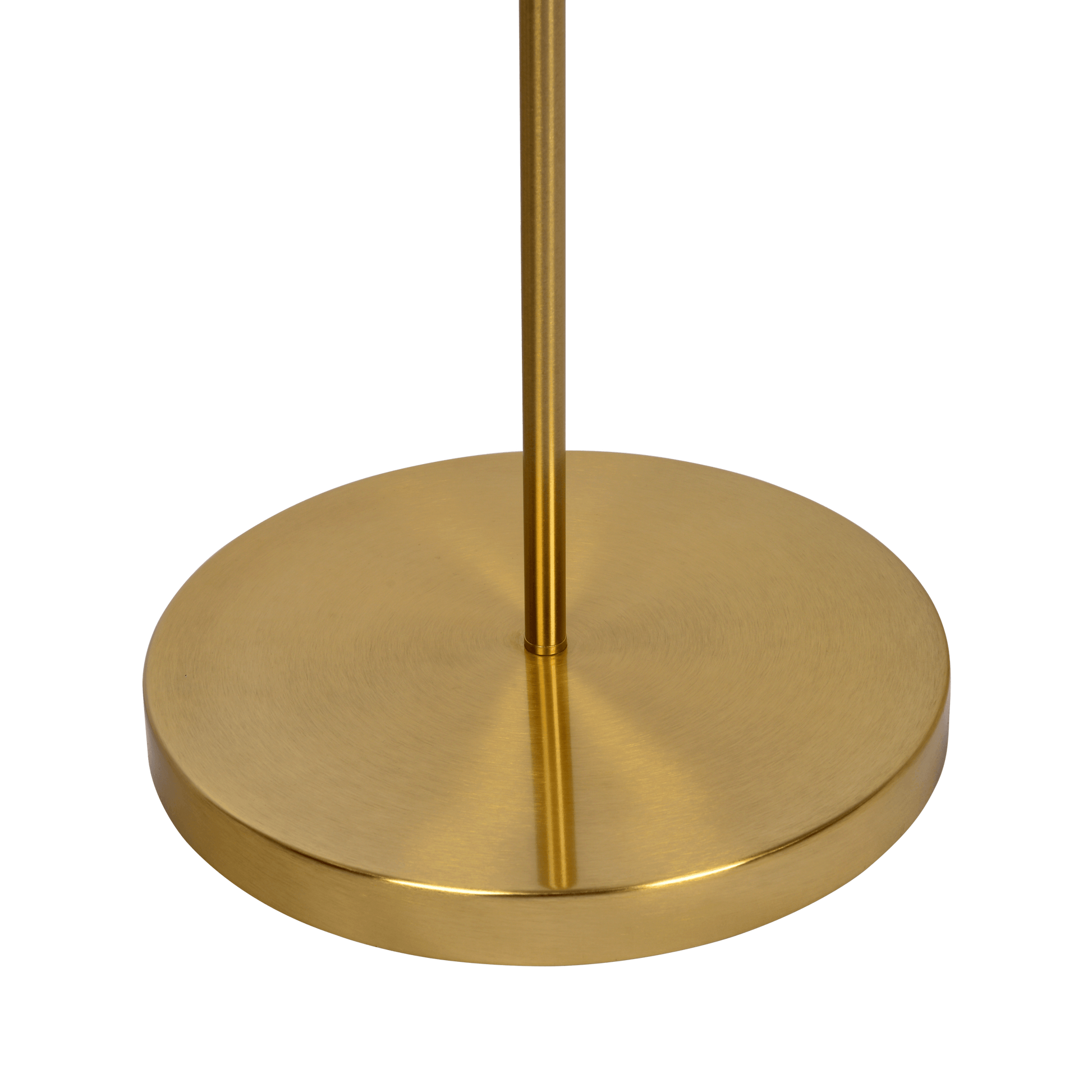 Majestic Brass Ring Base Curved Floor Lamp With Triangle White Drum Shade Gold,White Brass