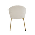 Dining Chair Set Of 2 Beige Metal