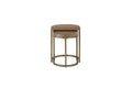 Nesting Tables Latte Light Brown Mdf Metal