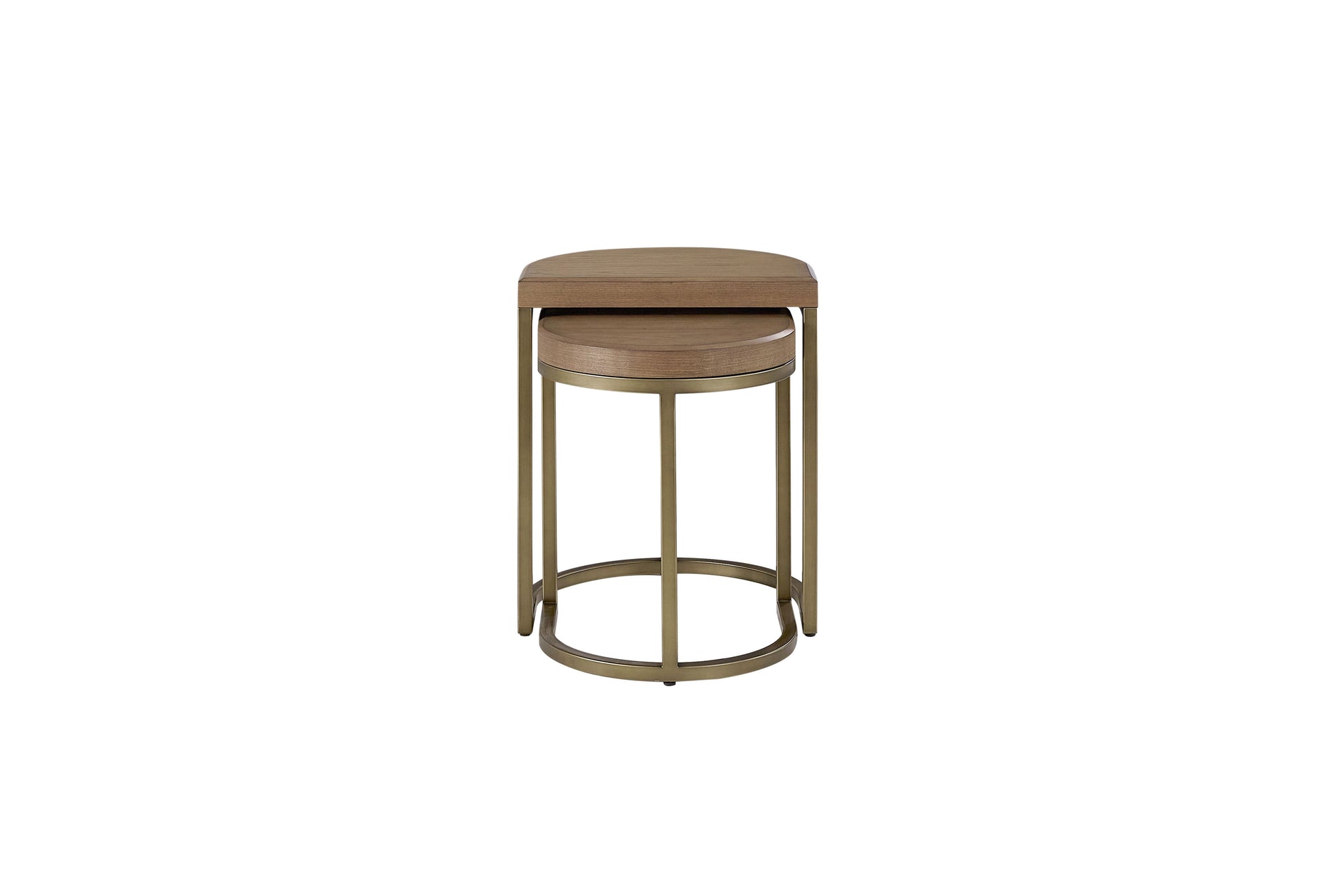 Nesting Tables Latte Light Brown Mdf Metal