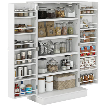 Homcom Kitchen Pantry Storage Cabinet W 5 Tier -