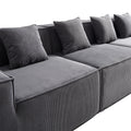 Modular L Shaped Sectional Sofa With Reversible Chaise, Deep Seat Cushions, Comfortable Couch For Living Room, Space Saving Sofa For Apartments, Modern Upholstered Fabric Sofa, Dark Gray, Easy