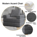 Single Sofa Chair That Converts To A Single Sofa Bed For Living Room, Guest Room, Playroom, Dark Grey Dark Grey Primary Living Space Modern Foam Linen