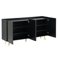 Luxurious Shoe Cabinet With 5 Metal Legs, Modern Tv Stand With 4 Adjustable Shelves For Tvs Up To 70