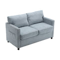 United Modern Chenille Fabric Loveseat, 2 Seat Upholstered Loveseat Sofa Modern Couch Teal Blue Chenille 2 Seat