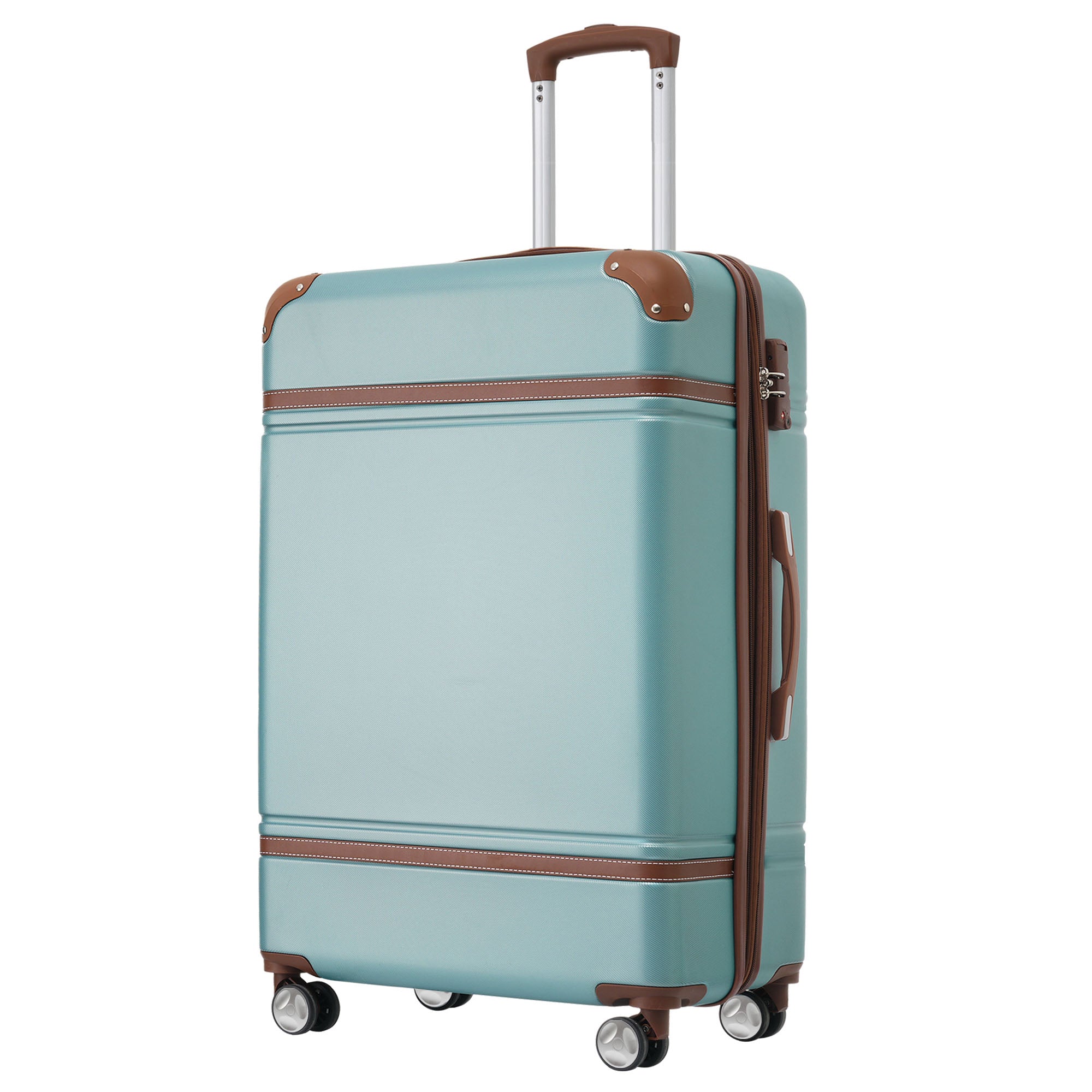 24 In Luggage 1 Piece With Tsa Lockexpandable Lightweight Suitcase Spinner Wheels, Vintage Luggage,Blue Green Change To Sku:N732P171621M Blue Green Abs