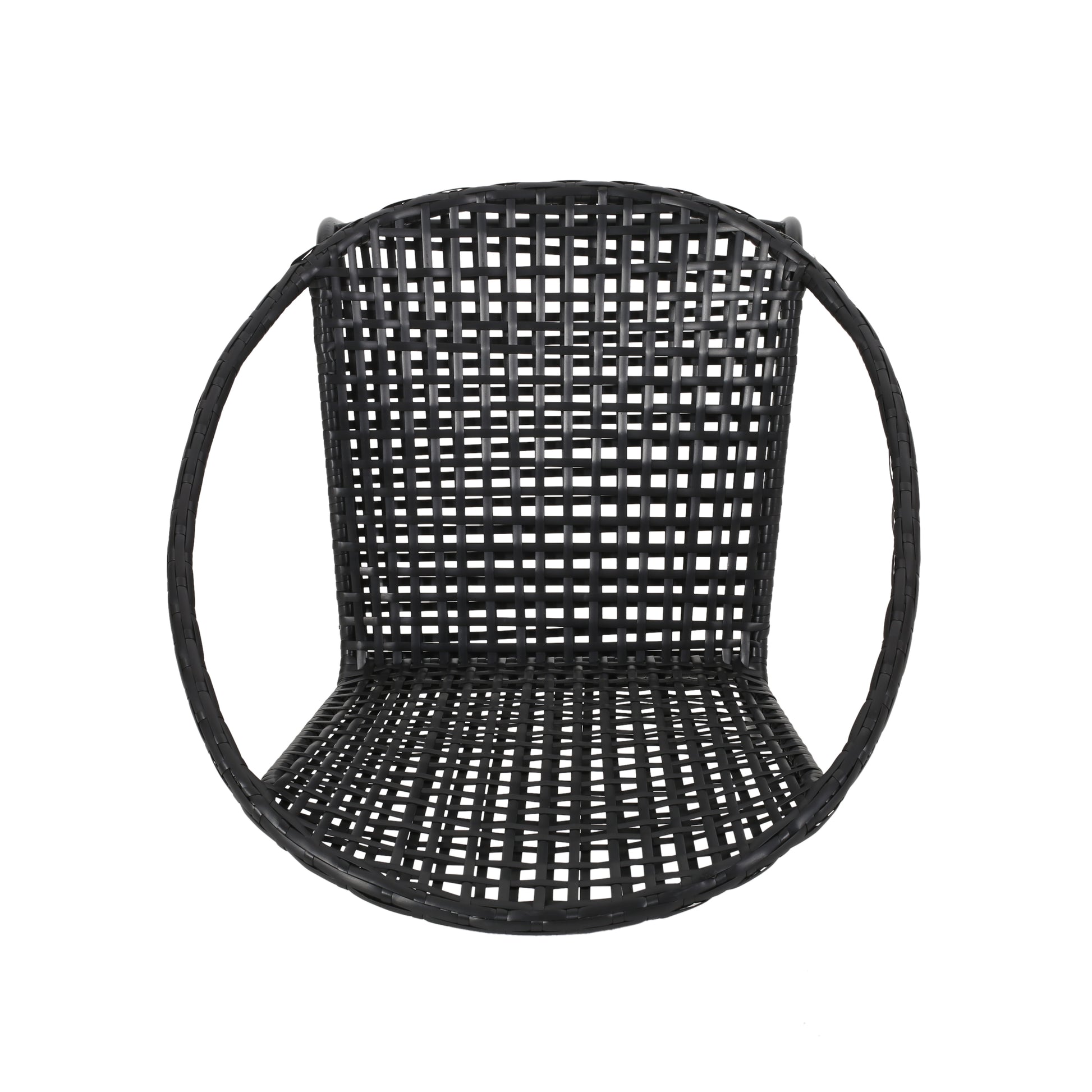 Java Chair Set Of 2 Black Pe Rattan Iron