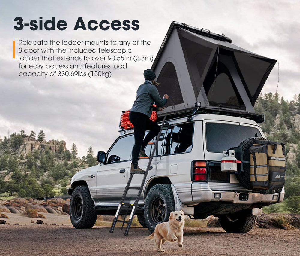 easy roof top tent San Hima Hotham Light Lightweight Roof Top Tent W O Cross Bars Black Modern Aluminium,Oxford Fabric
