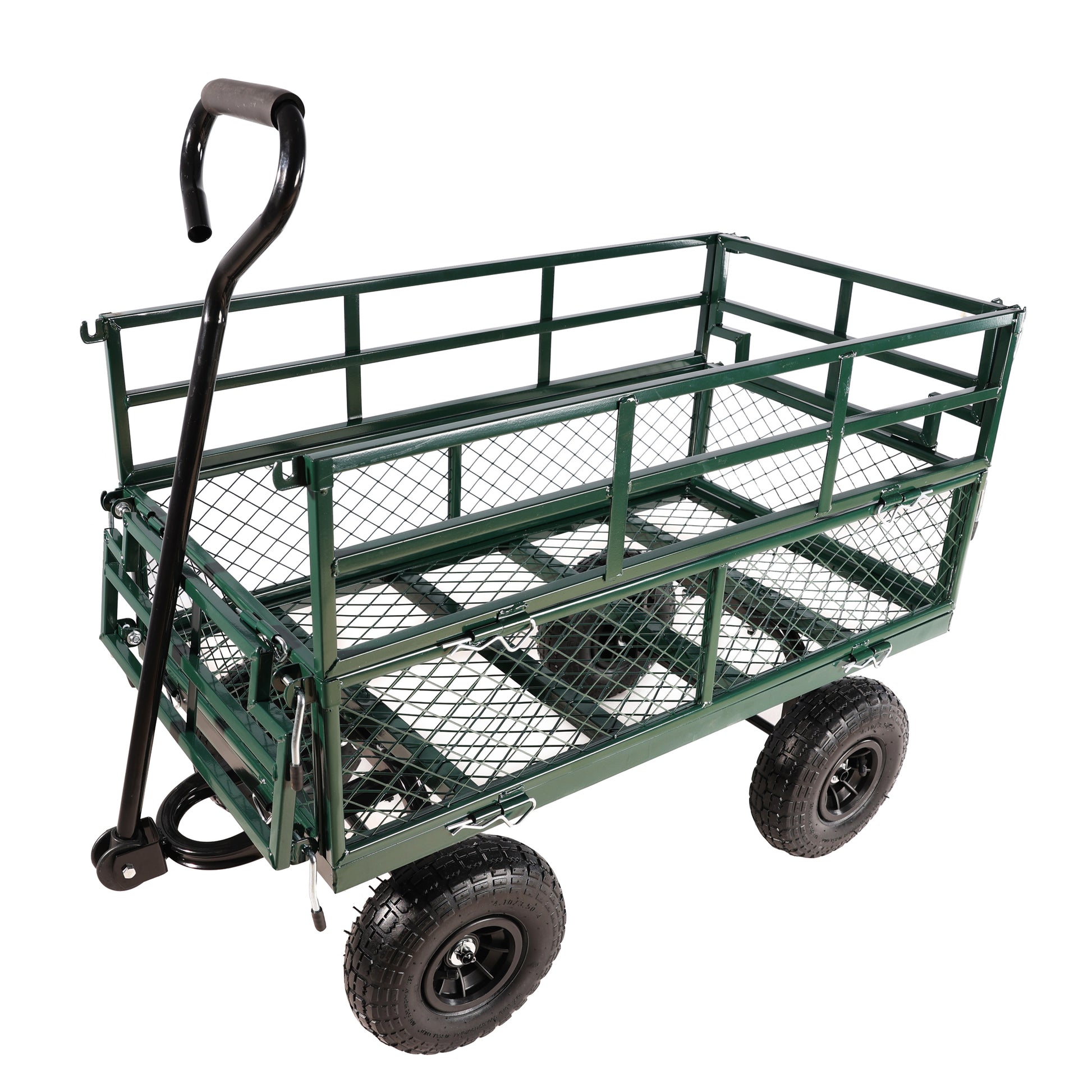 Wagon Cart Garden Cart Trucks Make It Easier To Transport Firewood Green Garden & Outdoor Metal