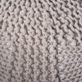 Knited Pouf Beige Cotton