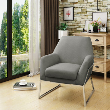 Modern Chair Grey Fabric