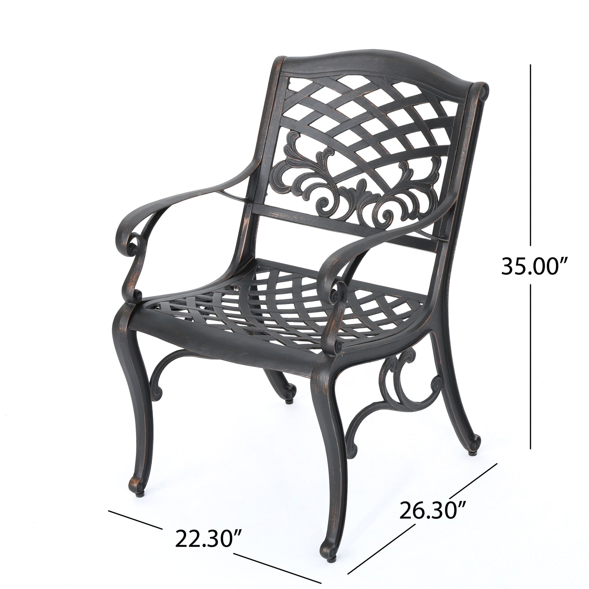 Phoenix Arm Chair Set Of 2 Copper Aluminium