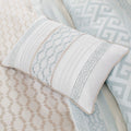 7 Piece Comforter Set Aqua Queen Queen Aqua Polyester
