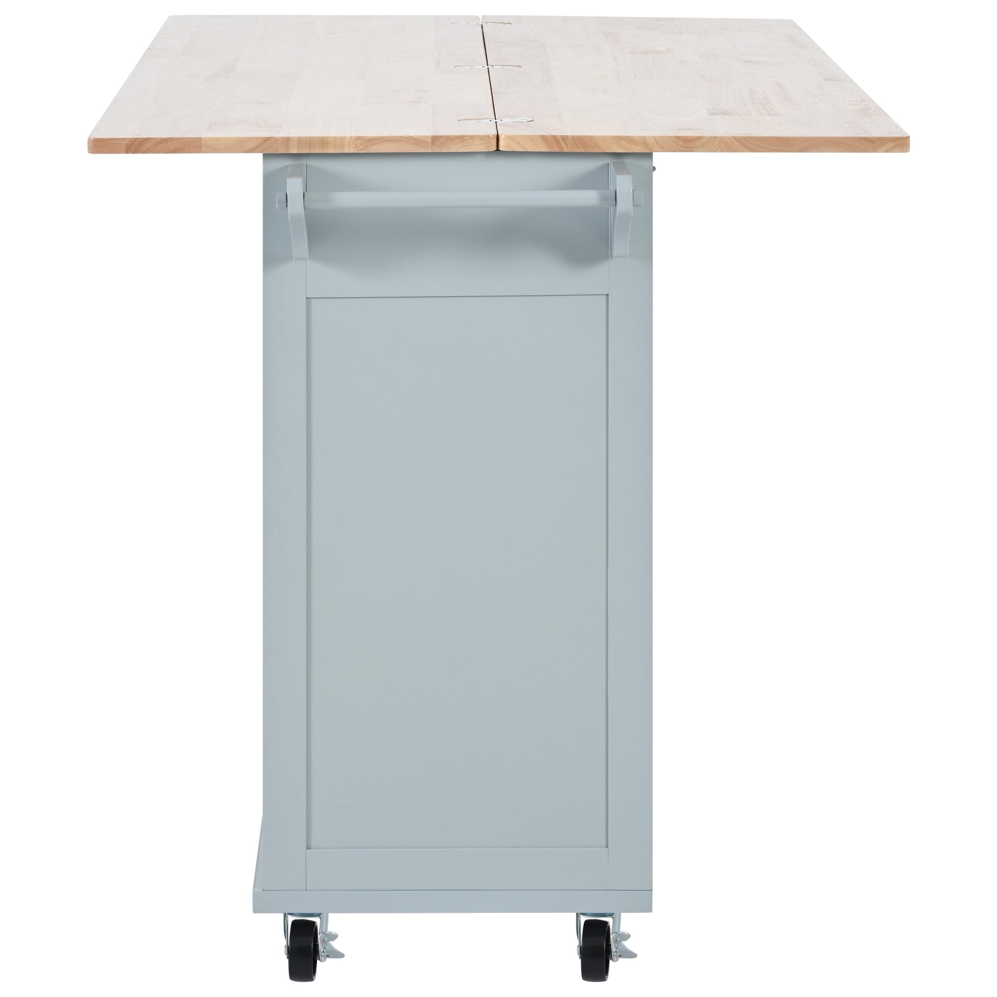 K&K Kitchen Island With Foldable Counter Top, Kitchen Storage Cart With Slide Out Shelf, Towel Rack And Drawer, Rolling Kitchen Cart On Wheels, For Kitchen, Living Room, Dining Room, Grey Blue Grey Blue Brown Kitchen Classic,Farmhouse,Luxury,Modern